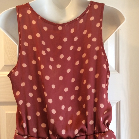 Lauren Conrad Rust Sleeveless Dress Size 10 - Picture 7 of 8